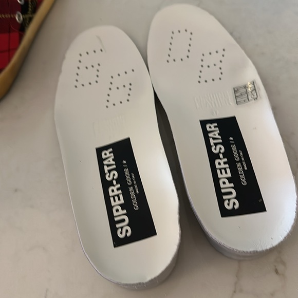 Red plaid, Golden Goose, Sz 37, bought new last Christmas, worn once, ECU. - Picture 6 of 6